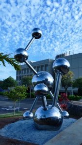 Sculpture in front of Aiea Public Library