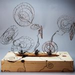 Photo of wire and wood sculpture