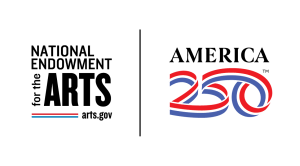 Logos for National Endowment for the Arts and for America 250