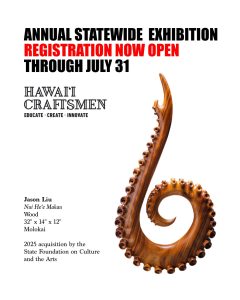 Promotional graphic for Hawaii Craftsmen Annual Statewide Exhibition 2026 online registration